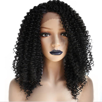 Natural Black Tight Curly Lace Front Wig By Smart Wigs Melbourne